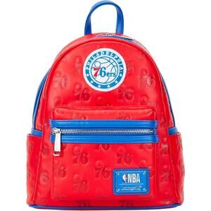 NEW Loungefly NBA Philadelphia 76ers Mini Faux Leather Backpack